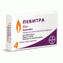 Левитра 20мг (LeviTra) 4таб