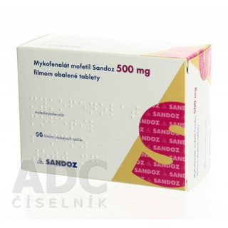 Мофетил микофенолат 500мг (Mofetyl mycophenolate) 50таб Мофетил микофенолат 500мг (Mofetyl mycophenolate) 50таб