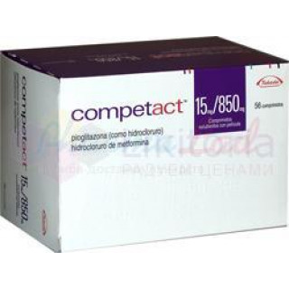 Компетакт 15мг/850мг (Competact) 56таб Компетакт 15мг/850мг (Competact) 56таб